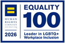Human Rights Campaign Foundation 2023 2024 Equality 100 Leader in LGBTQ+ Workspace Inclusion